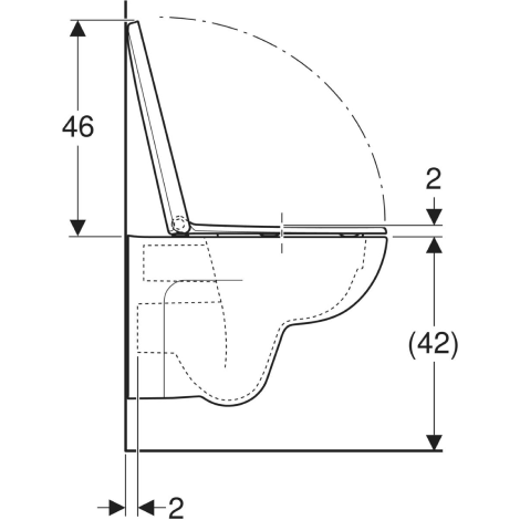 Pack WC suspendu à fond creux Renova Rimfree