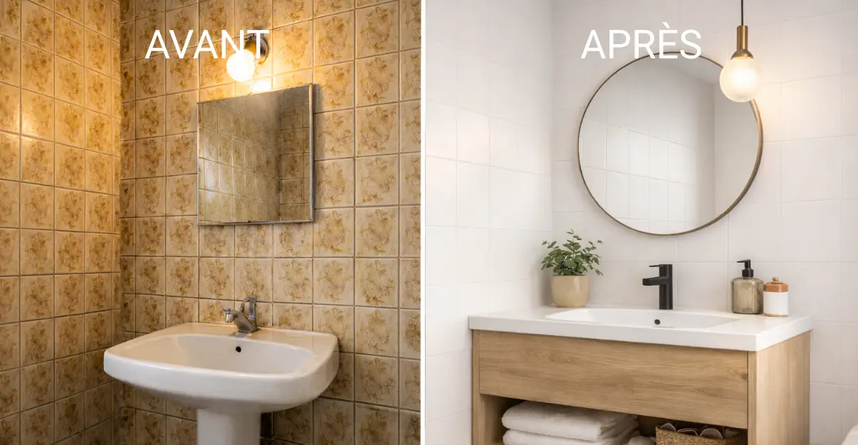 Peinture carrelage salle de bain