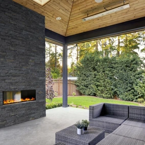 Plaquette de parement mural Stonepanel Infercôa noire