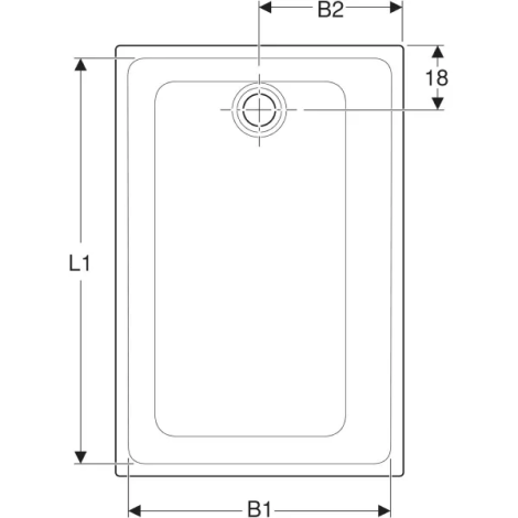 Receveur de douche rectangulaire Renova