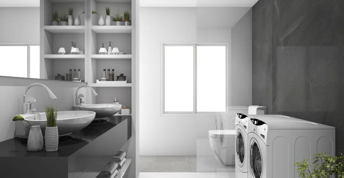 Salle de bain buanderie