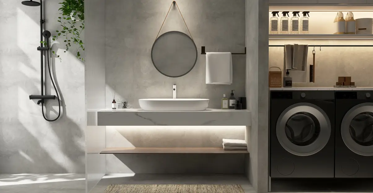 Salle de bain buanderie