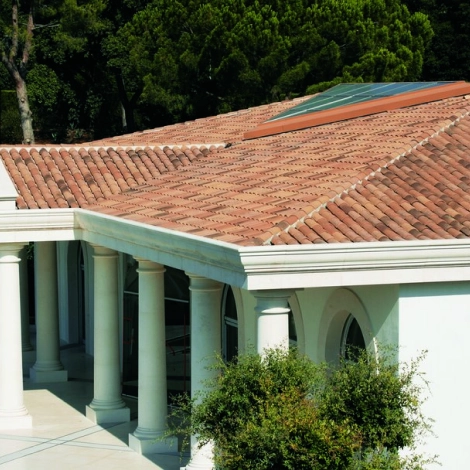 Tuile terre cuite canal Midi Patinée ambré