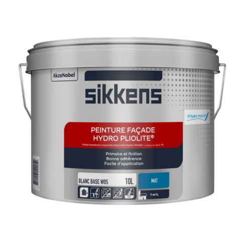 Peinture mate pour façade Hydro Pliolite (10 L)