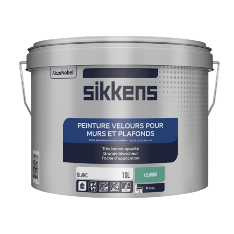 Peinture Velours pour murs et plafonds (10 L)
