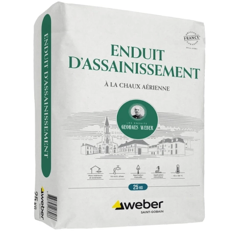 Enduit d'assainissement pour maçonnerie ancienne