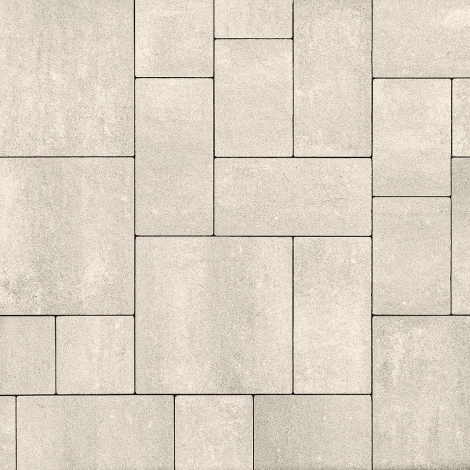 Pavé extérieur en béton 4 formats Recto Antique Blanco Opus