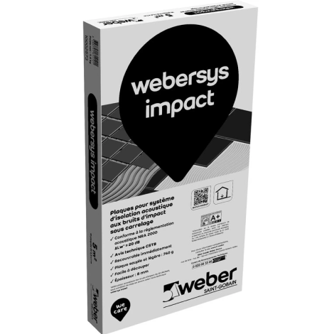Système d'isolation acoustique sous carrelage Webersys impact