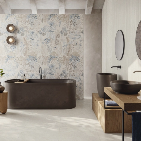 Faïence murale structurée Mockup Ostuni Line White
