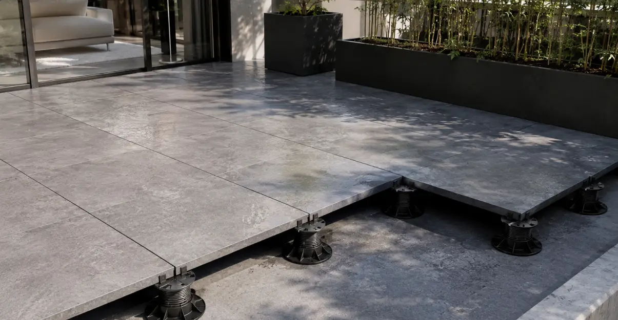 Terrasse sur plots