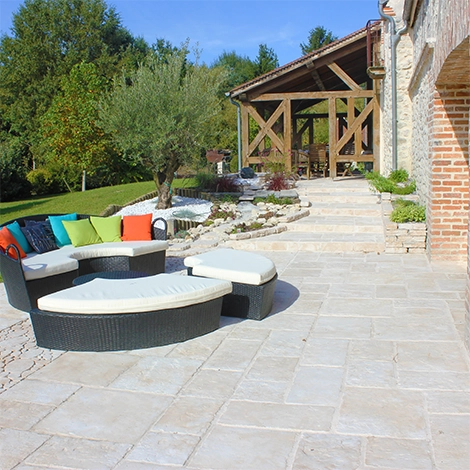 Dallage Manoir multiformats teinte Gironde