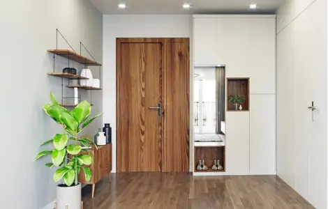 idée rénovation maison : une entrée pratique et stylée