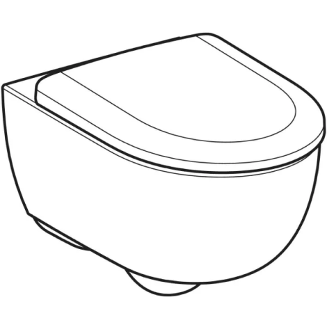 Pack WC suspendu à fond creux Geberit Renova caréné, TurboFlush, avec abattant WC