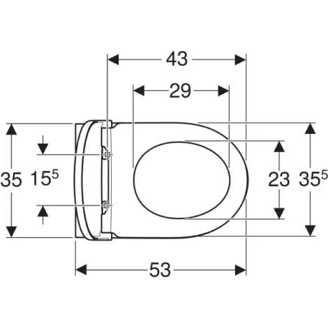 Pack WC suspendu à fond creux Geberit Renova caréné, TurboFlush, avec abattant WC