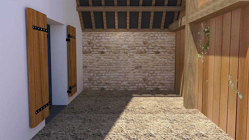 Avant : transformation d'une ancienne grange en cuisine industrielle