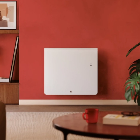 Radiateur chaleur douce horizontal dans salon