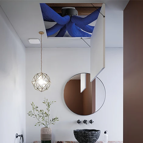 VMC autocosy ih dans le plafond d'une salle de bain